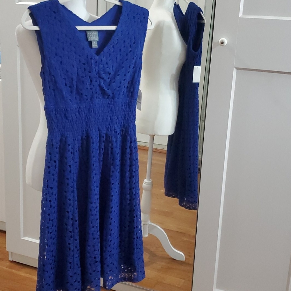Blue lace dress